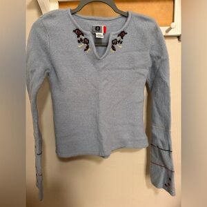 Blue wool sweater